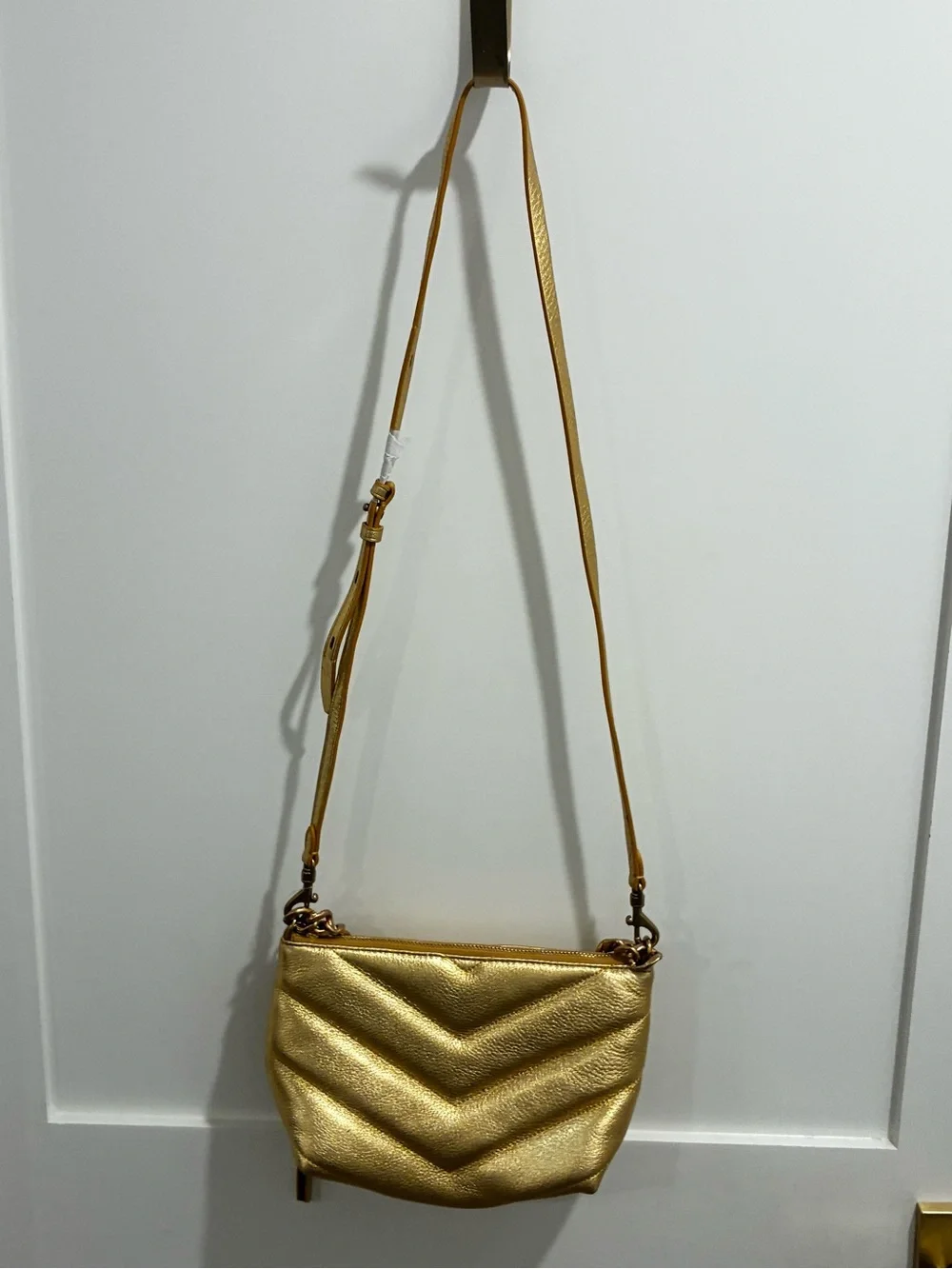 Rebecca Minkoff Edie Chain Gold Crossbody Bag NWT